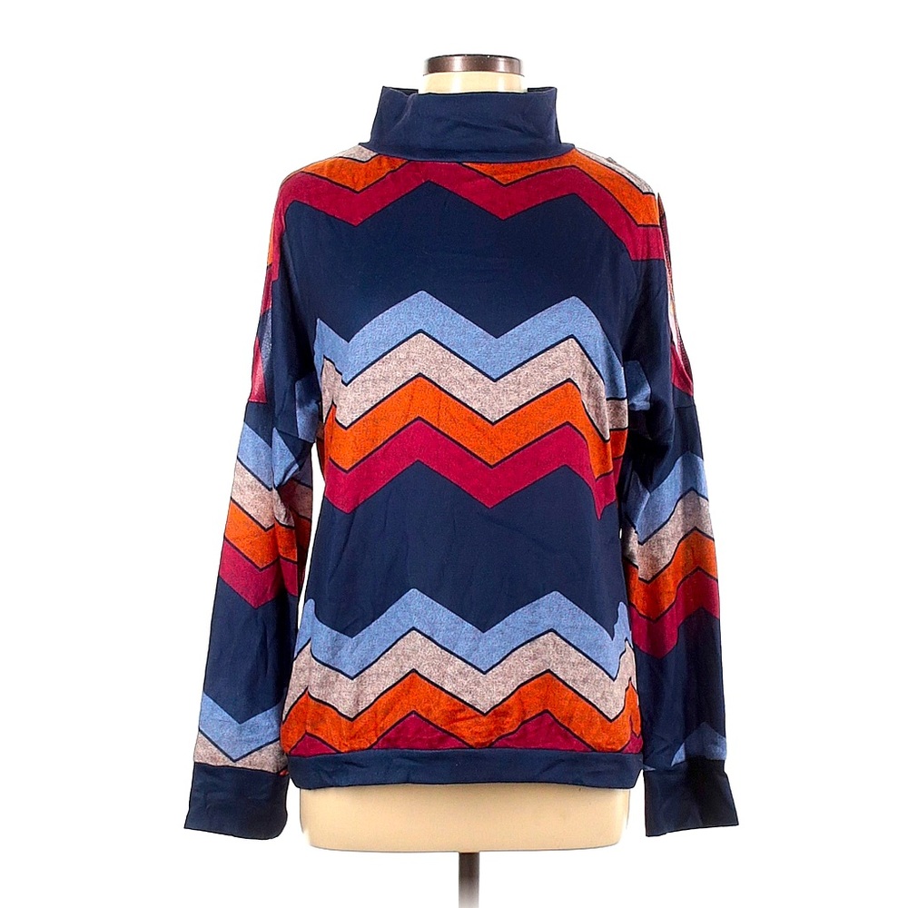 Long sleeve Zigzag shirt by Yoins